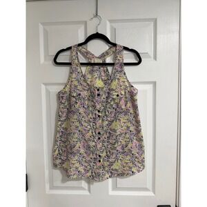Yumi Kim Abstract Print Racerback Tank Top Size Small